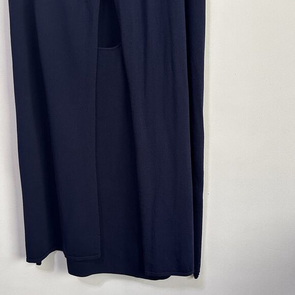 Zara Knit Cape Dress S Navy Blue‎ Party Trendy Sleeveless Classic Cocktail NEW - Picture 11 of 12